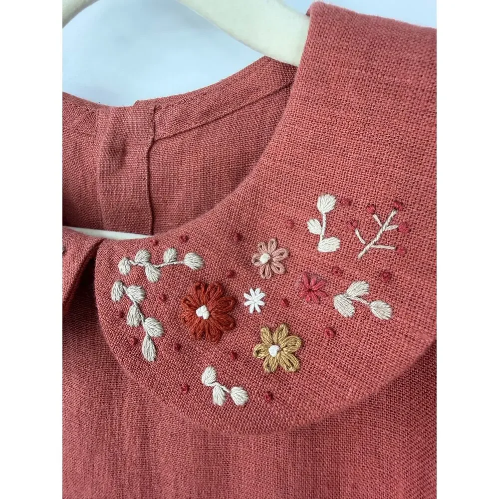 Hand Made girls embroidered